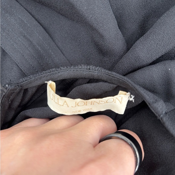 Ulla Johnson Marion Puff Sleeve Belted Peplum Midi Dress - Picture 9 of 12